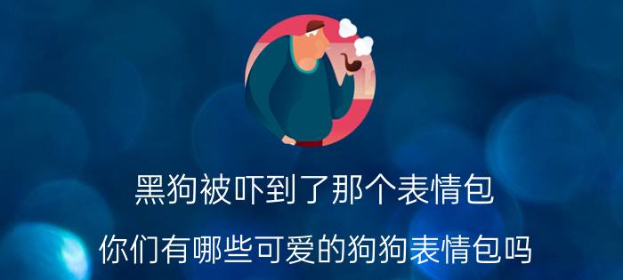 黑狗被吓到了那个表情包 你们有哪些可爱的狗狗表情包吗？